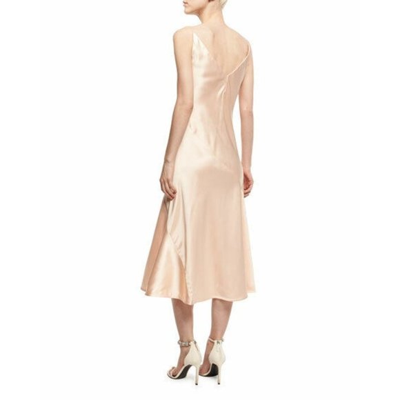 NWT $2600 CALVIN KLEIN COLLECTION SATIN BIAS CUT MIDI DRESS SZ 4 - Picture 2 of 4